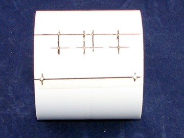 Radio cylinder coil showing the drilling locations.