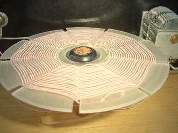 Crystal Radio Spider coil 40/38 litz wire