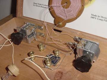 Dave's Homemade Cigar Box Radio, Inside View