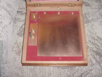 Cigar Box Radio Bottom plate of variable capacitor