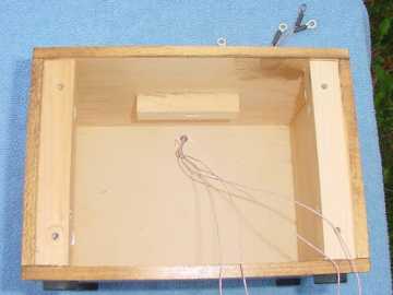 Dave's Loop Crystal Radio, Inside showing loop holding piece