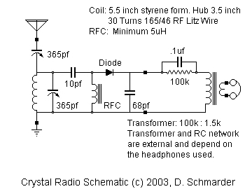 Crystal set #38 Schematic