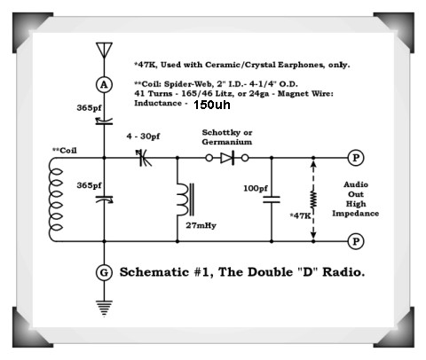 Dave's Crystal Set #42 Schematic