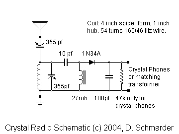 Crystal Radio #43 Schematic