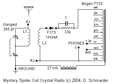 #49 Crystal Radio Schematic