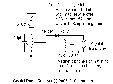 Schmarder's Crystal Radio #57 Schematic