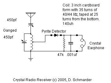 Schmarder's Crystal Radio #59 Schematic