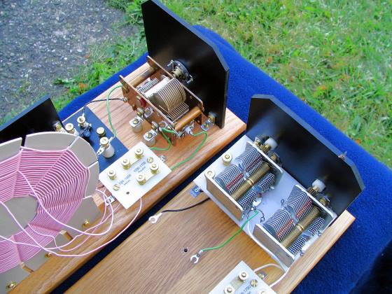 Dave's Homemade Crystal Set, variable capacitor view