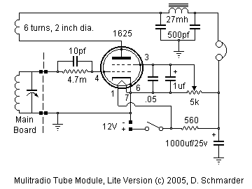 Dave Schmarder's Multi Radio Tube Detector Schematic Lite