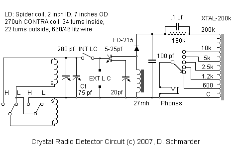 Crystal Radio #66 Detector Schematic