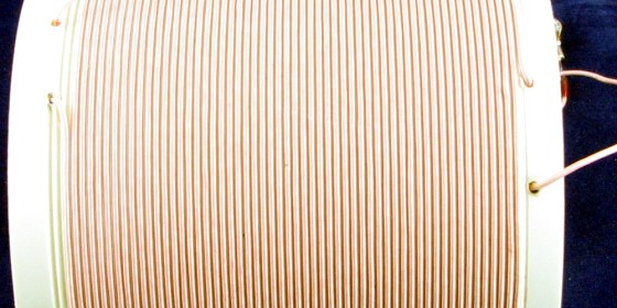 Dave's Homemade Crystal Radio #70, Space wound coil view.