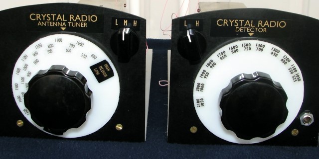 Dave's Homemade Radios, Crystal Set #75 - Dials View