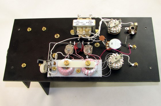 Dave Schmarder's Crystal Radio #76, chassis wired.