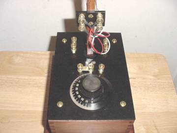 The two terminals on the left connect to the receiver.