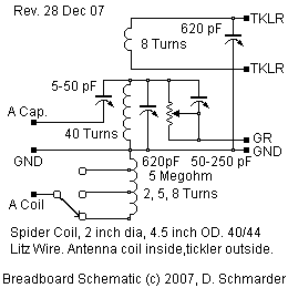 Dave Schmarder's Breadboard Tuning Unit Schematic