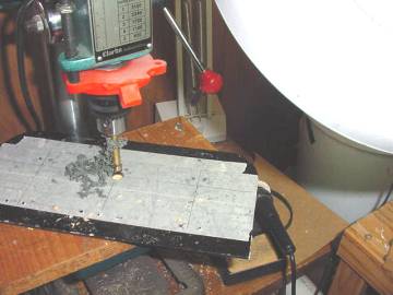 Drilling a larger hole using a forstner bit and a drill press
