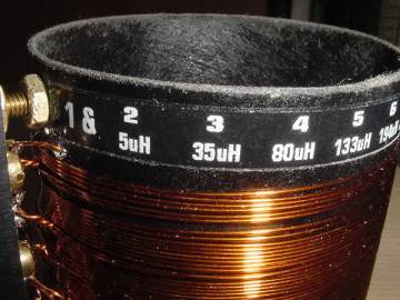 Dave's Test Coil, side closeup view