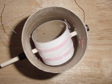 Dave Schmarder's Homemade Variocoupler Coil, Top-Down View