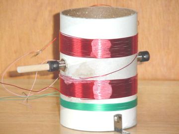 Dave Schmarder's Homemade Variocoupler Coil, Side View