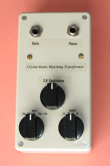 Crystal Radio Matching Transformer