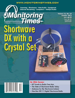 Monitoring Times Magazine Cover, October 2012