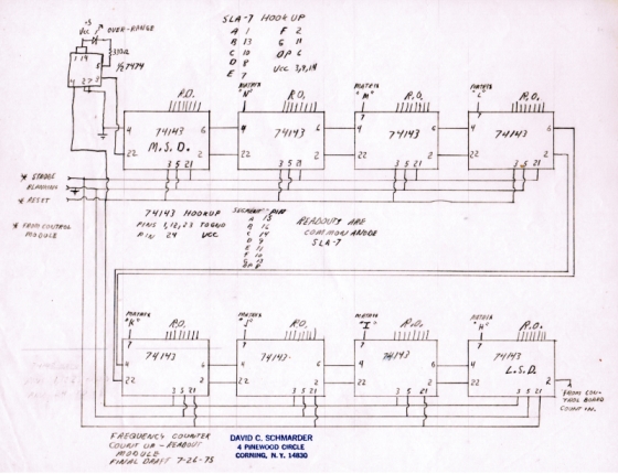 My 1975 Frequency Counter Project - Output Display