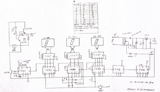 10 minute timer schematic using ttl IC's