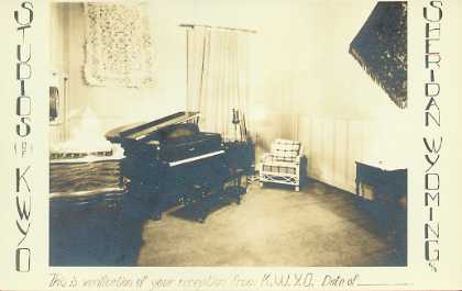 KWYO  Old Broadcast Band QSL Card