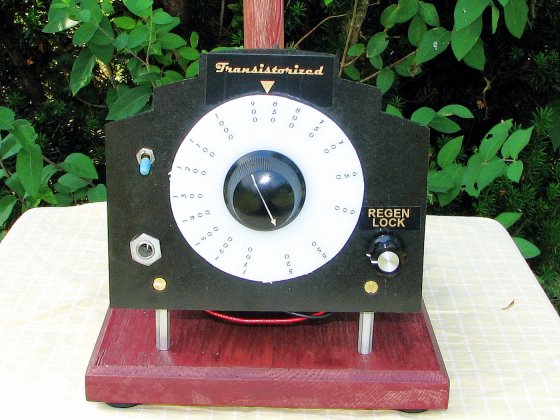 Dave's Homodyne Regen Radio, Front Panel View