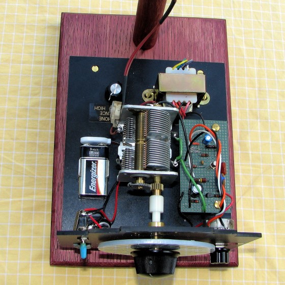 Dave's Homodyne Regen Radio, Top View