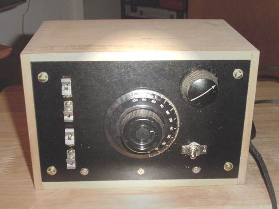 Homemade one tube radio using a 12AF6 tube.