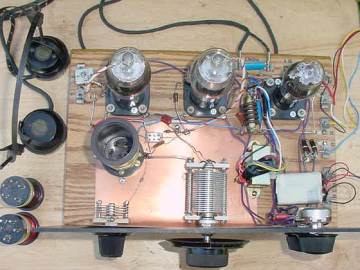 Dave's 3 Tube All Wave Receiver, Top View