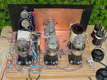 Dave's 3 Tube All Wave Receiver, Back View