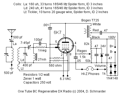 6K7 DX Radio Schematic
