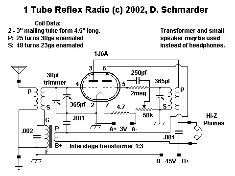 Dave's Homemade TRF Radio Schematic