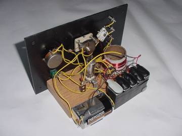 Dave Schmarder's 1 tube shortwave radio, rear view