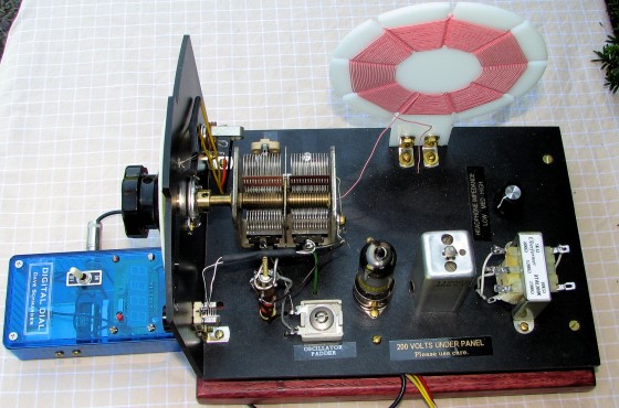 Dave's Homemade Superhet Radio, side view