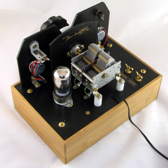 Loctal Regen Radio, side view.