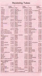 Philips ECG Retail Tube Price List, November 1, 1986 Part 2