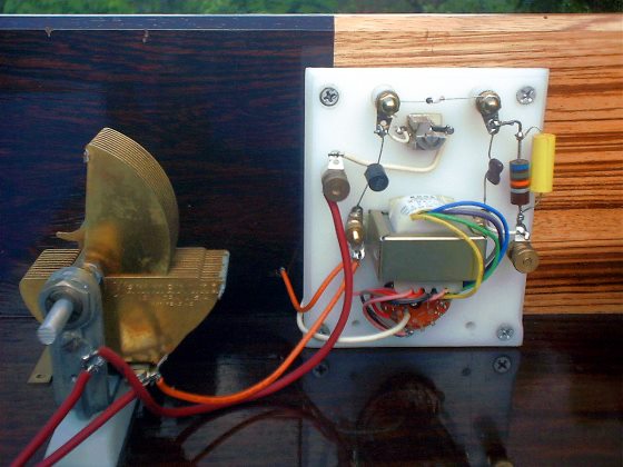 Charles Spencer's homemade crystal radio