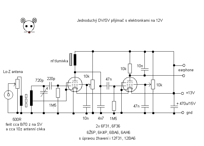 Jara's Two Tube, MW, LW, NDB, 12 volt Radio