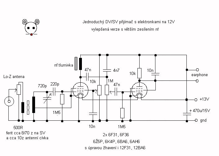 Jara's Two Tube, MW, LW, NDB, 12 volt Radio