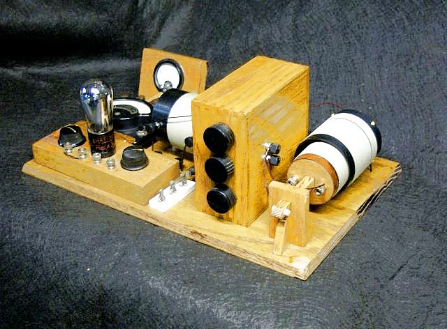 Reproduction of Armstrong's 1912 Regeneration Receiver Patent Idea, Side View