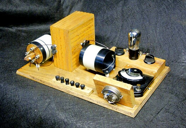 Reproduction of Armstrong's 1912 Regeneration Receiver Patent Idea, Rear View