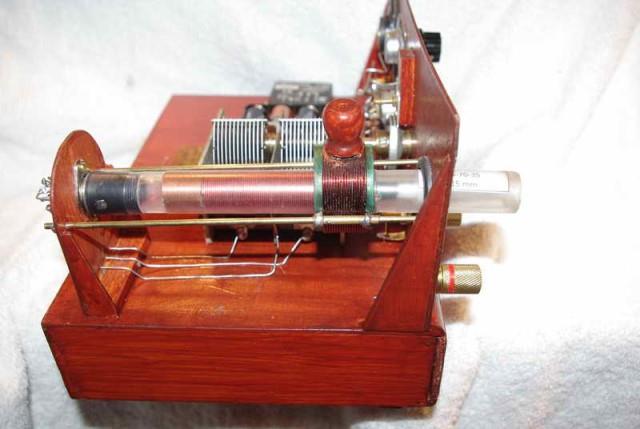 Nick's Homemade Crystal Set - Side View