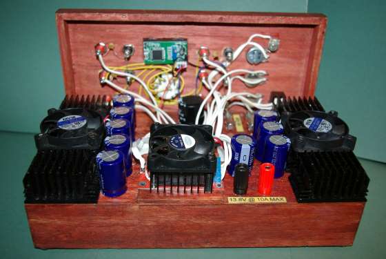 Power Supply for Battery Valve Projects, back view