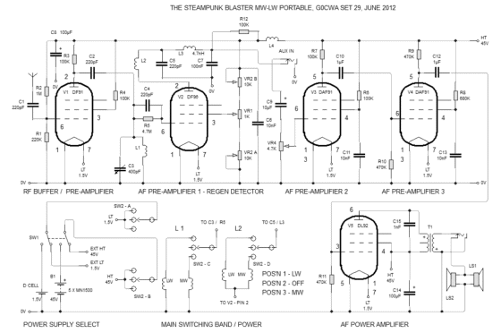 4 valve regenerative radio schematic