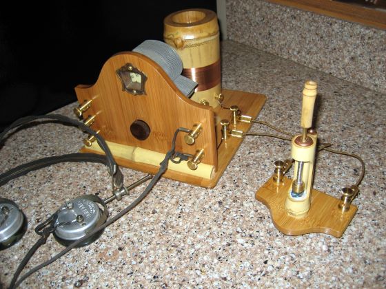 Homemade crystal radio with add on detector