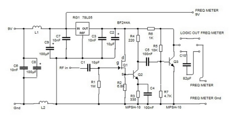 G0CWA RF Signal Generator Buffer Schematic