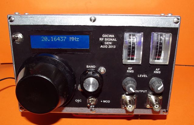 G0CWA RF Signal Generator Front Panel View